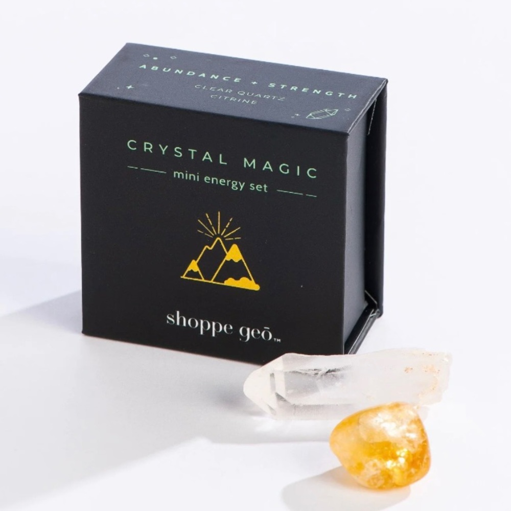 Shoppe Geo Crystal Magic Mini Energy Set Quartz Citrine Goddess Provisions Pouch
